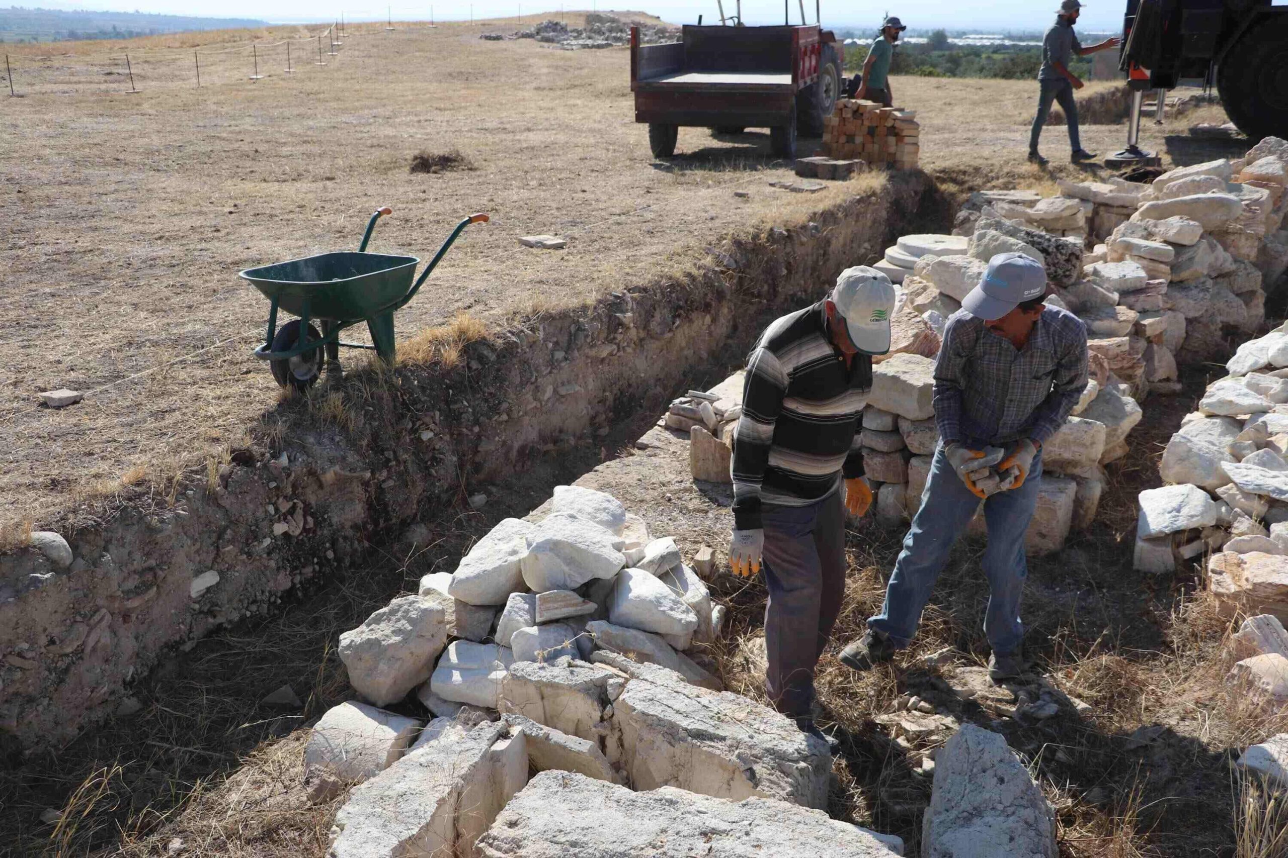 Historische loopgraaf opgegraven in Tripolis in Denizli