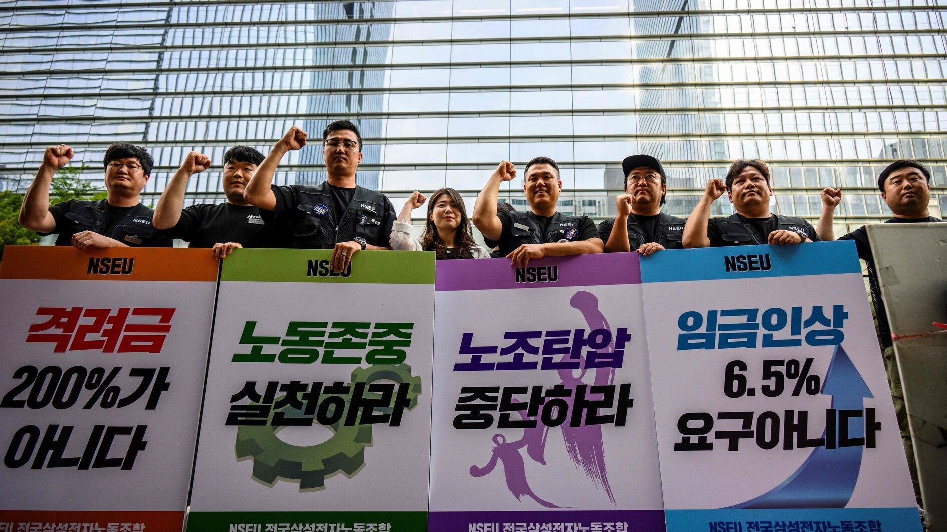 Samsung-werknemers in Zuid-Korea organiseren eerste staking: vakbond